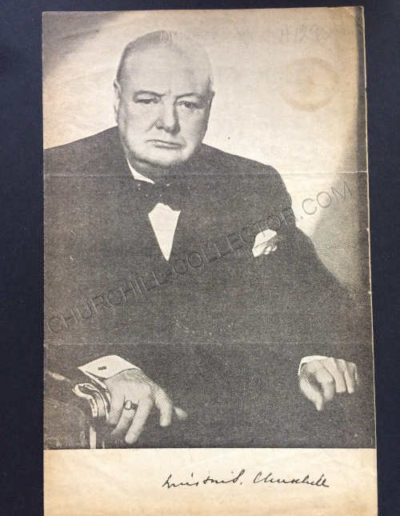 Cover Photo: Mr. Churchill's Message To You