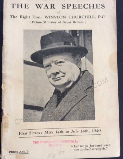 Churchill’s War speeches from May 14th – July 14th 1940. India Press