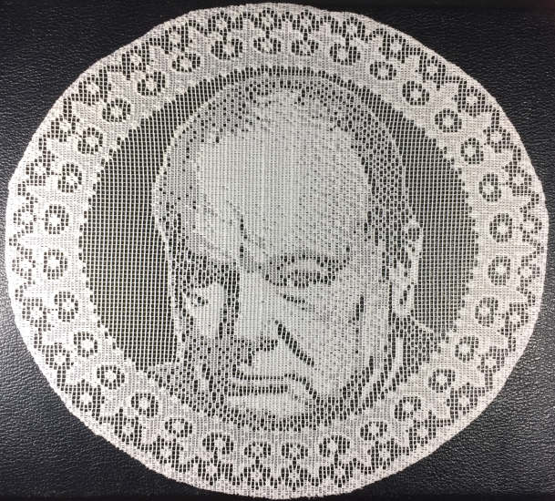 Churchill Portrait in Lace