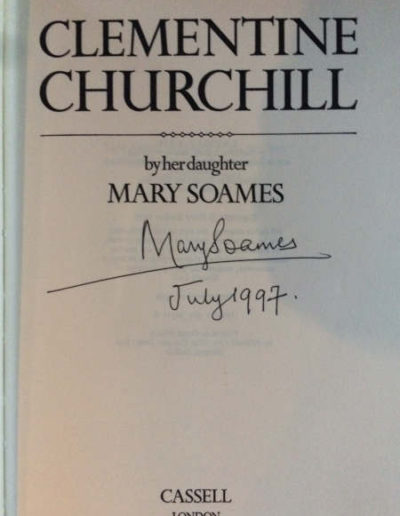 The Book Clementine, Signed by the Author: Mary Soames