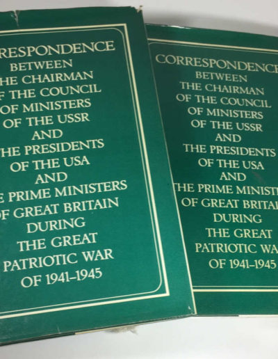 Correspondence USSR, US & Churchill 2vols