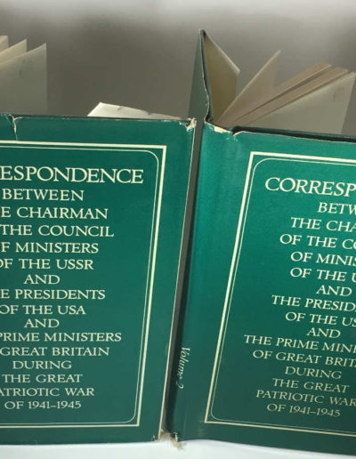 Correspondence USSR Churchill books in Dustjackets