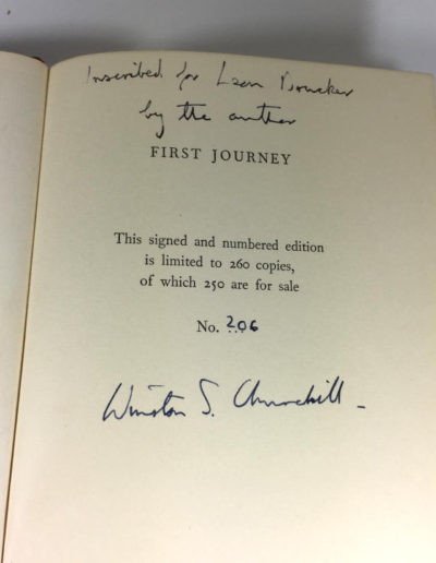 Inscription + Signature of the Author: Winston Churchill II