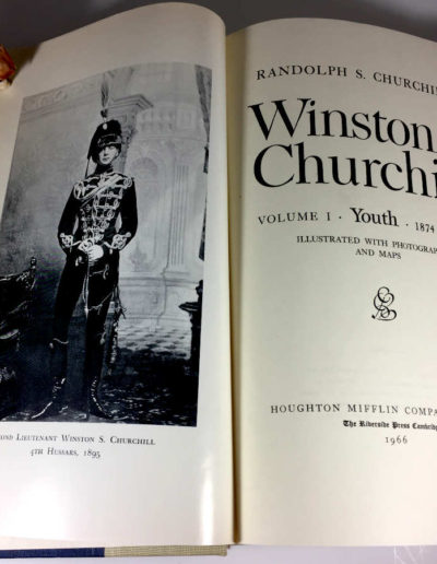 Youth: 1st vol of Churchill's Official Biography - Frontispiece