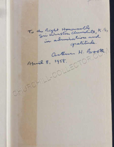 Inscription to Winston Churchill
