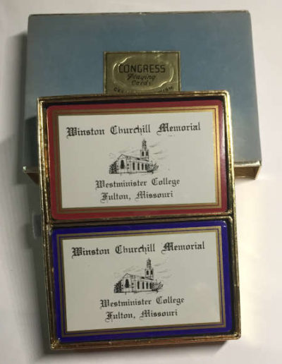 Double Deck Winston Churchill Playing Cards - Westminster College Fulton, Missouri