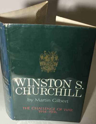 The dust jacket: The Challenge of War – Churchill’s biography Vol 3. 1914 -1916