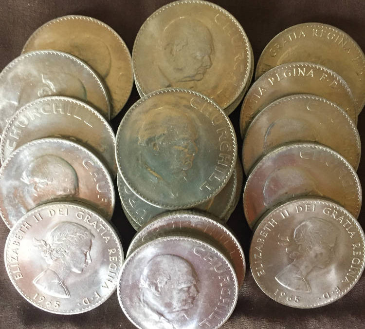 Churchill Commemorative Crowns – lot of 20 coins