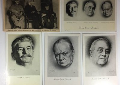 Churchill Roosevelt Stalin – 5 Postcards