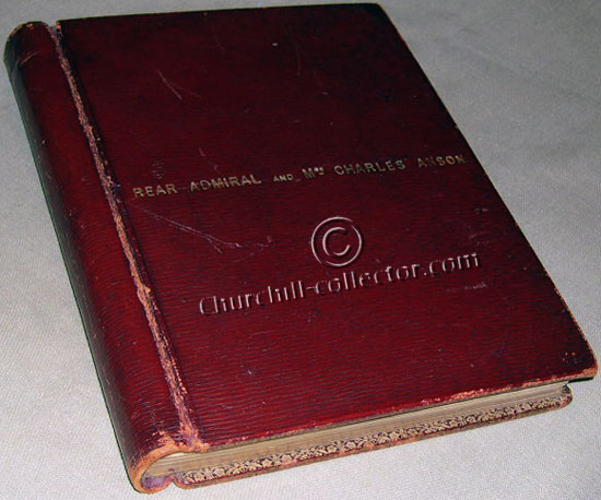 Rear Admiral Anson’s Visitor Book – Churchill Signature