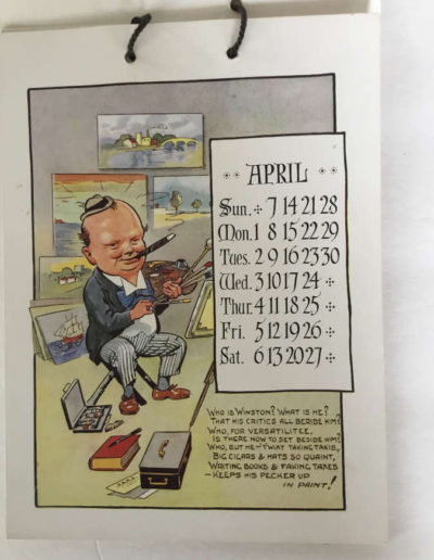 March 1929 - Caricalendar with Winston Churchill