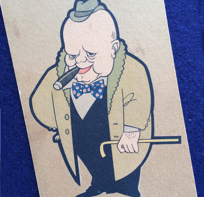 Winston Churchill Caricature Dutch Postcard