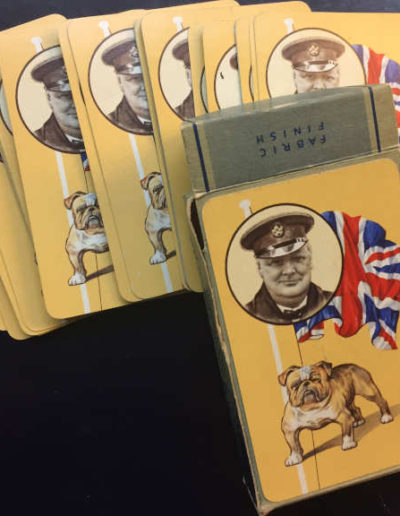 Churchill Playing Cards with box. Bulldog + Union Flag