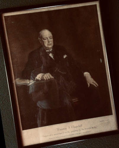 Colored Mezzotint Portrait of WSC