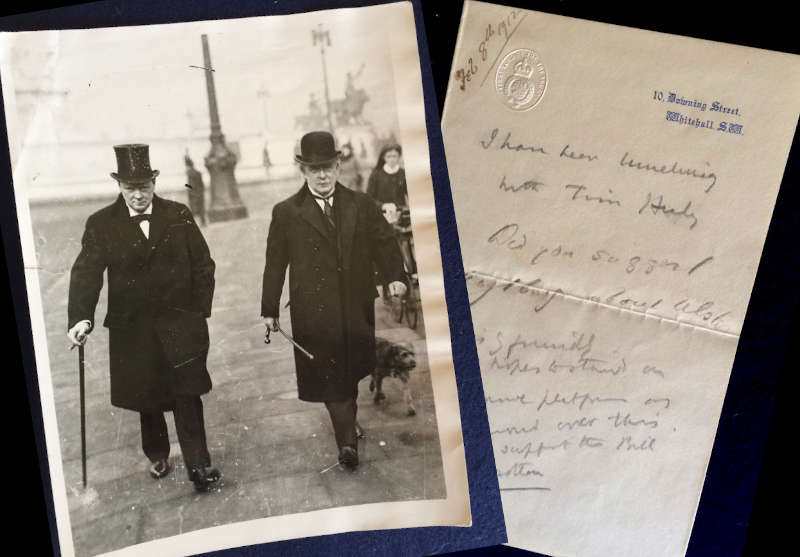 Churchill Holograph Note + Original Photograph