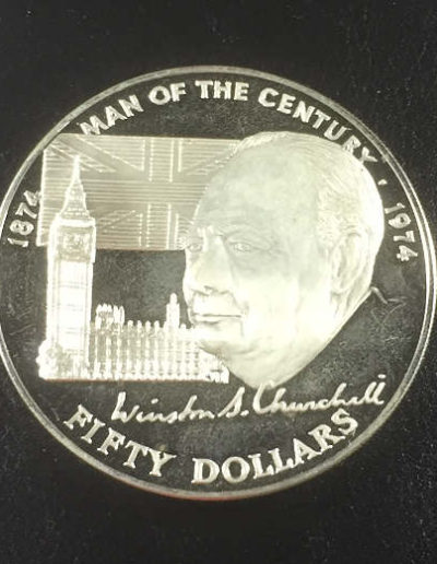 Cook Islands Silver $50 Man of the Century