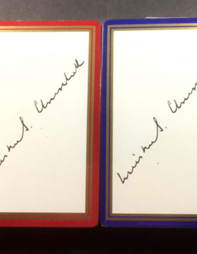 Double Deck Playing Cards- Churchill's Signature