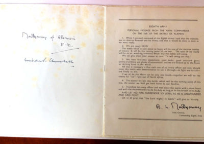 El-Alamein Anniversary Program with Signatures of Winston Churchill & F. M. Montgomery