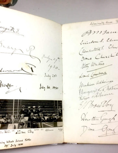 Churchill's Signature 1930: Admiral Keyes' Visitors Book