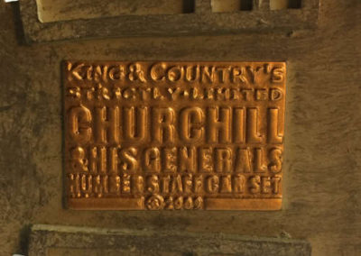 King & Country’s plate on underside of car