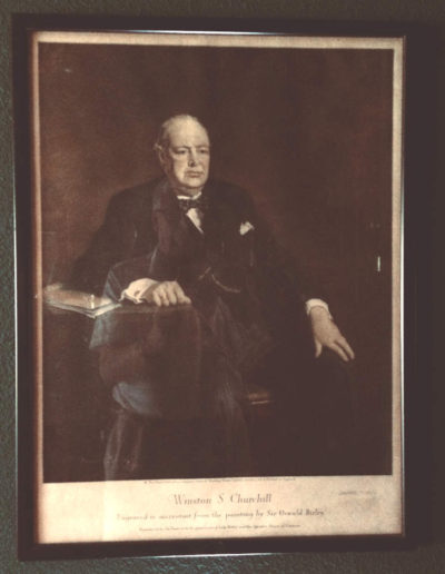 Churchill Portrait by Josset from a painting by Oswald Birley