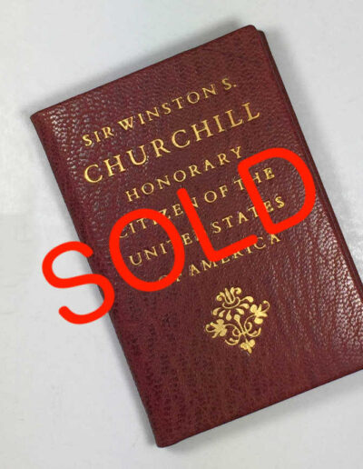 Miniature Book Churchill US Citizen - SOLD