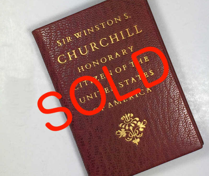 Miniature Book – Churchill Honorary Citizen of USA