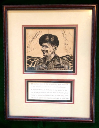 Signed Sketch of General Montgomery