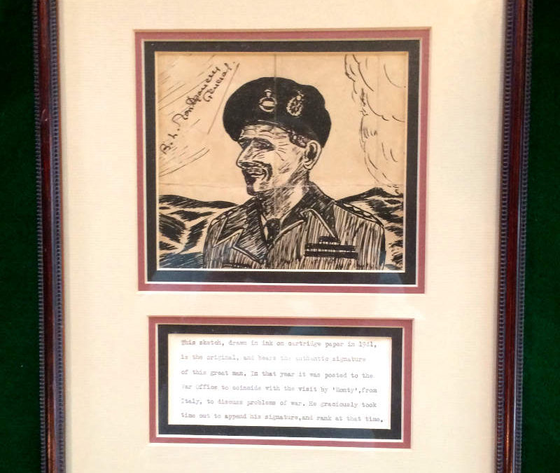 General Montgomery, Signed Sketch 1941