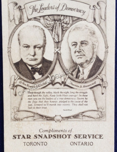 Wartime Canadian Postcard - Churchill & Roosevelt