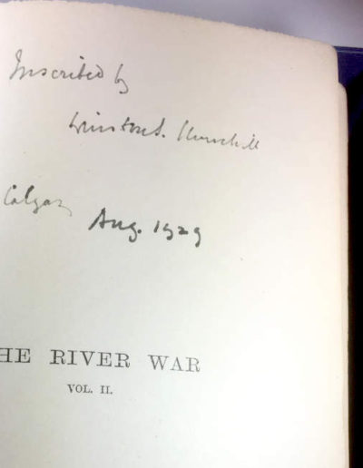 Churchill Signature on Title Page Vol II