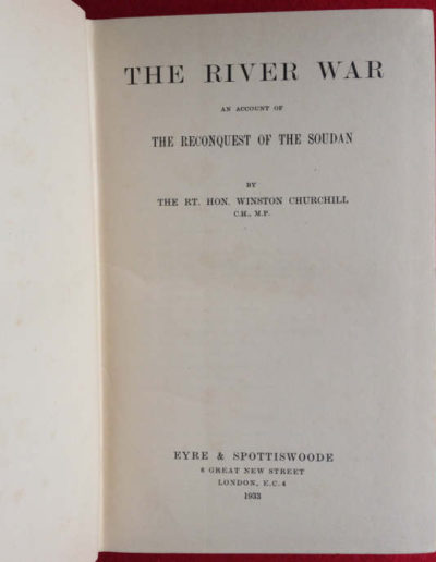 The River War Title Page