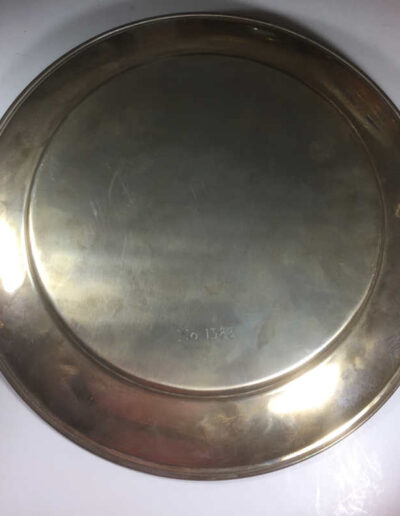 Back of Silver Churchill Plate by Annigoni