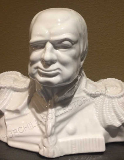 Churchill bust in white Glaze by Michael Sutty