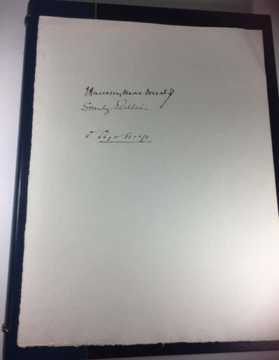 Spare Signed Sheets for Minchin's publication: The Legion Book - 3 of 6