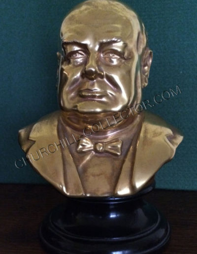 Churchill Bust Finished in Gold by Paragon China