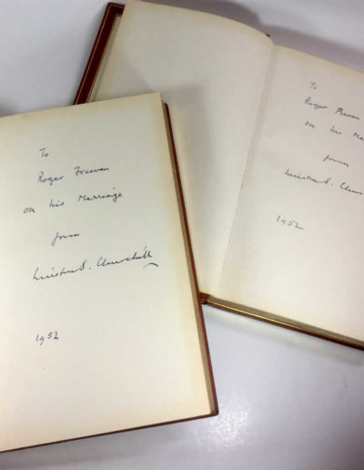 2 books Inscribed by Churchill to Frewen