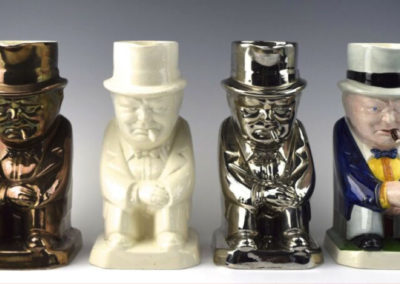 4 Different Colorways of the Churchill Copeland Spode Toby Jug