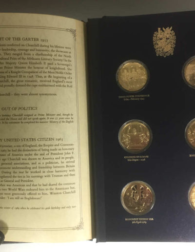 A Page from the Churchill Centenary Medal Album