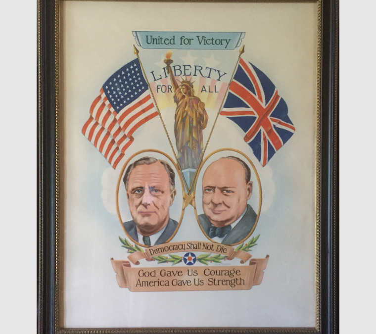 Poster – Churchill & Roosevelt – Original Wartime