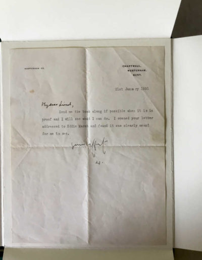 Churchill's Signed Letter
