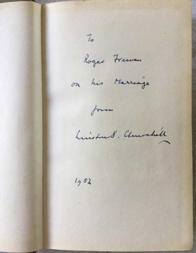Churchill's Inscription in Great Contemporaries