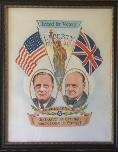 Framed WSC FDR Wartime Poster