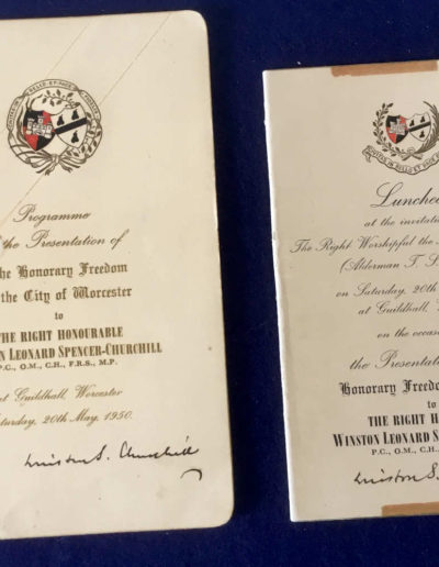 Menu & Program: Both Signed by Winston Churchill