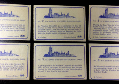 Churchill Collector Set of 55 Mirrorpic Cards by A&BC Gum: Back of #1-6 shown here