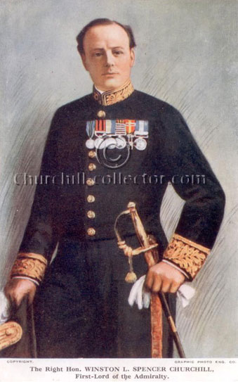 Vintage Postcard: Winston Churchill – First Lord of the Admiralty