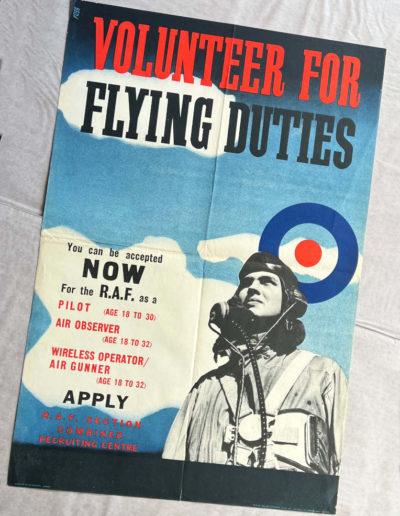WWII Poster: Join RAF Now - Volunteer for Flying Duties