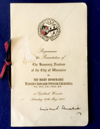 Program Signed by Winston Churchill