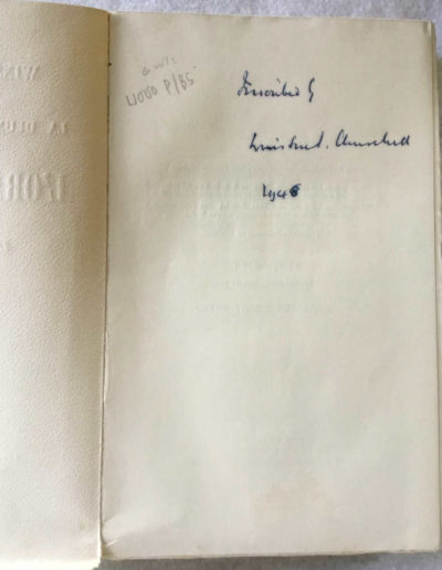 Vol 1. French Second WW. Inscribed by the author, Winston Churchill