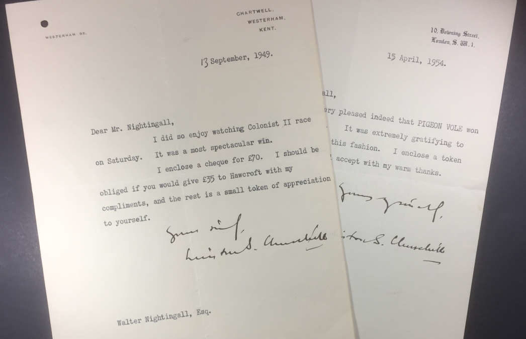 2 Churchill Letters to Nightingall + 12 Photos